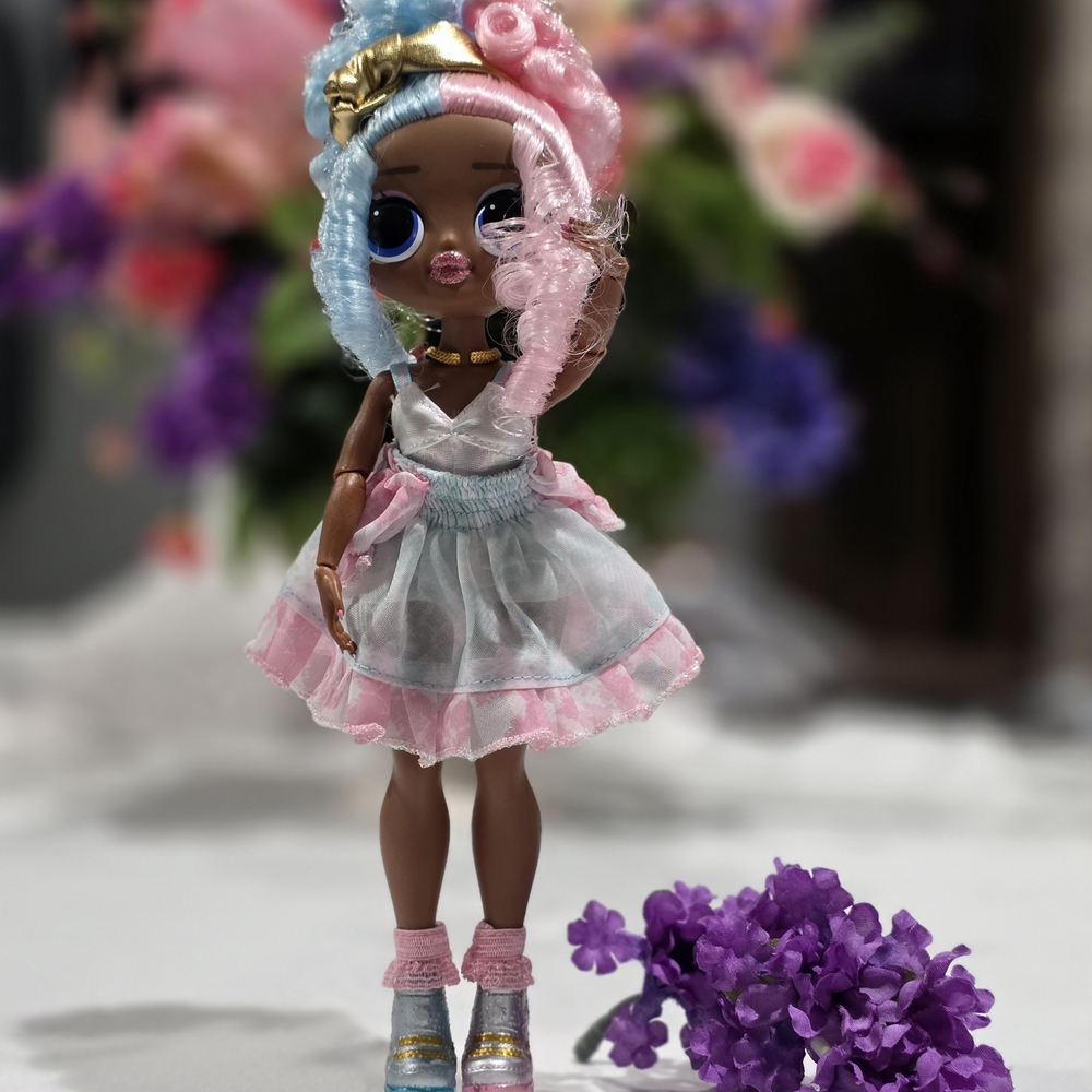Fashionable Doll with Pink and Blue Outfit
